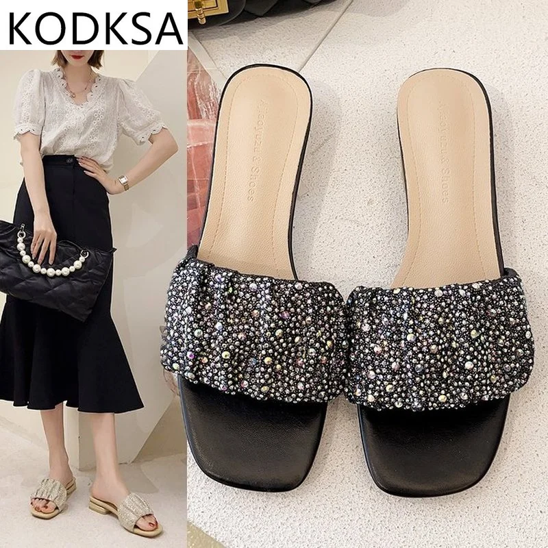 Rhinestone Sequined Sandals And Slippers For Women's Outer Wear 2021 Summer Korean Version Of Flat-bottomed All-match Soft-soled
Rhinestone Sequined Sandals And Slippers For Women's Outer Wear 2021 Summer Korean Version Of Flat-bottomed All-match Soft-soled