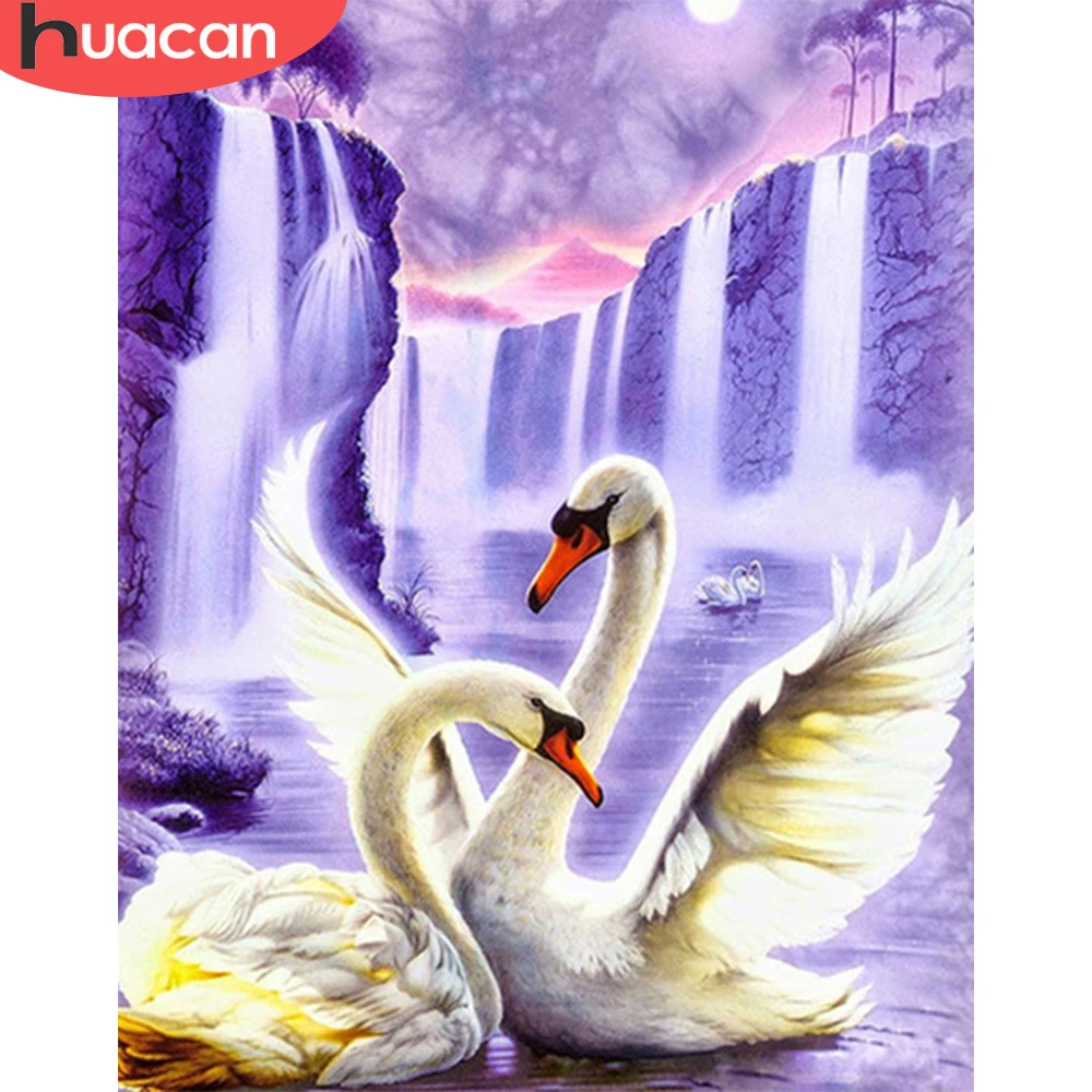 HUACAN Painting By Number Swan Animals Kits For Adults Handpainted DIY Coloring By Number Waterfall Home Decoration 60x75cm 
HUACAN Painting By Number Swan Animals Kits For Adults Handpainted DIY Coloring By Number Waterfall Home Decoration 60x75cm