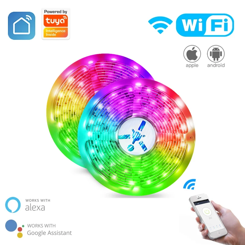 Умная Светодиодная лента RGB 5050 SMD с Wi-Fi, 5 м, 10 м 
Умная Светодиодная лента RGB 5050 SMD с Wi-Fi, 5 м, 10 м