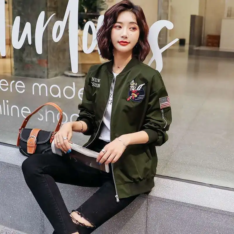 2021 Korean women's loose embroidery baseball uniform jacket trend
2021 Korean women's loose embroidery baseball uniform jacket trend