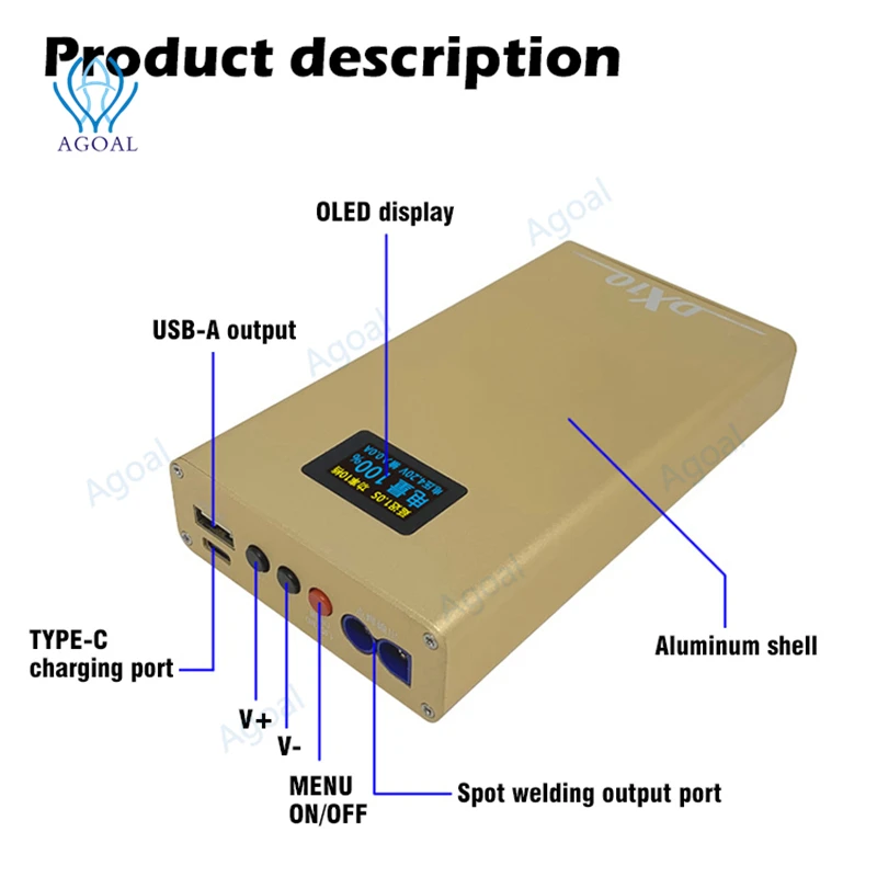 Регулируемый строительный инструмент DX10 портативный для точечной сварки OLED 0 2/0 3
