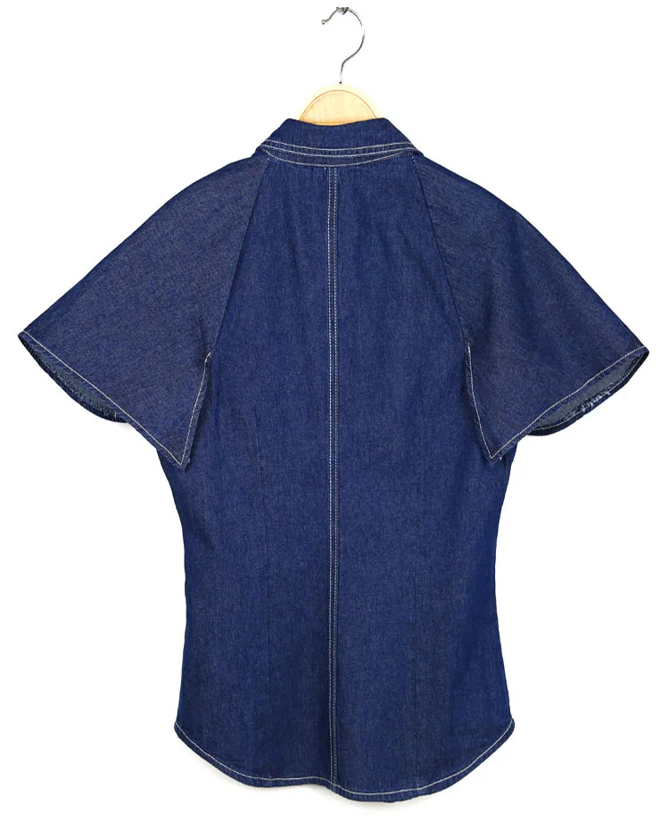 Blue Denim Shirt Women Summer 2020 Korean Style Vintage Pockets Turn Down Collar Flare Sleeve Jeans Blouse Ladies Tops T428
Blue Denim Shirt Women Summer 2020 Korean Style Vintage Pockets Turn Down Collar Flare Sleeve Jeans Blouse Ladies Tops T428