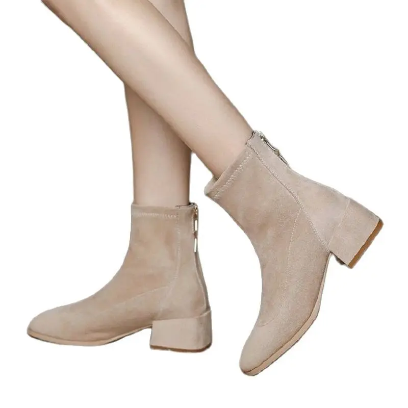 Leather Women's Boots Martin Boots Women British Style 2021 New Versatile Fashion Thick Heels Suede Back Zipper Short Boots
Leather Women's Boots Martin Boots Women British Style 2021 New Versatile Fashion Thick Heels Suede Back Zipper Short Boots