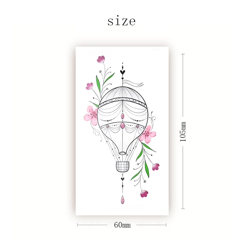 Waterproof Temporary Tattoo Sticker Hot Air Balloon Flower Sexy Women and Men Body Art Fake Tattoo Chest Neck Arm Foot Tattoo 
Waterproof Temporary Tattoo Sticker Hot Air Balloon Flower Sexy Women and Men Body Art Fake Tattoo Chest Neck Arm Foot Tattoo