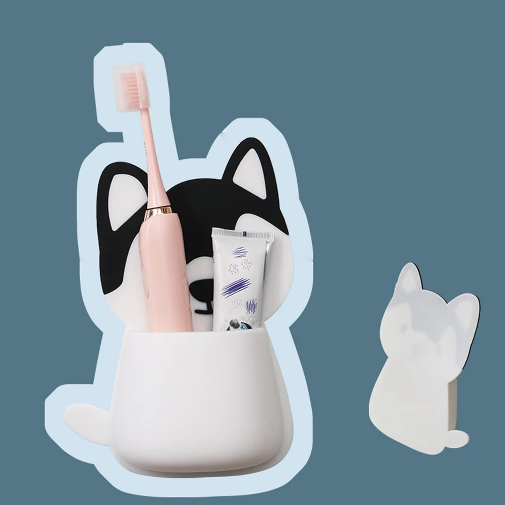 Silicone Wall Mounted Shelf Cute Husky Toothbrush Makeup Brushes Holder Relocateable Organizer
Silicone Wall Mounted Shelf Cute Husky Toothbrush Makeup Brushes Holder Relocateable Organizer