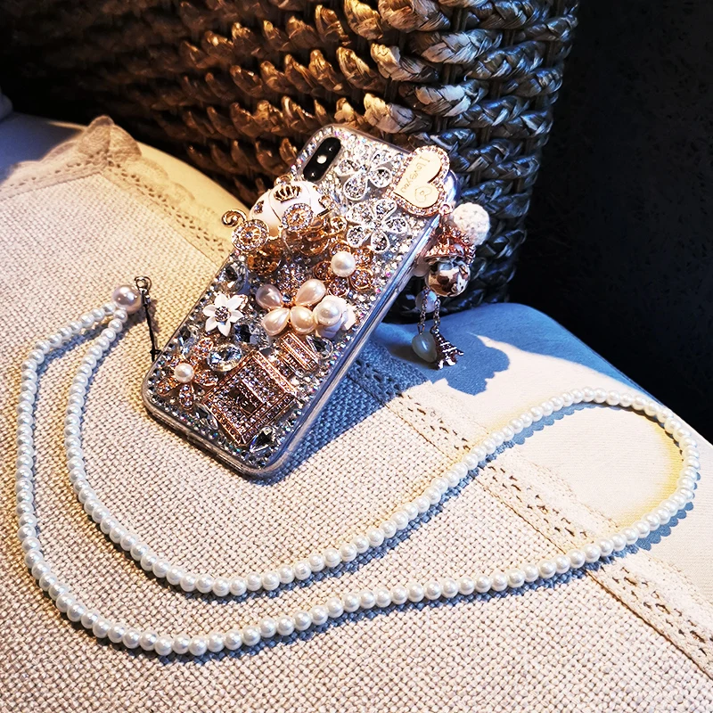 

For Jewelled Women Luxury Bling Diamond Phone Cases Cover VIVO Y93 Y93S Y91C Y90 Y70 Y95 Y91 i Y97 Y71 Y69 Y66 Y65 Handmade Case