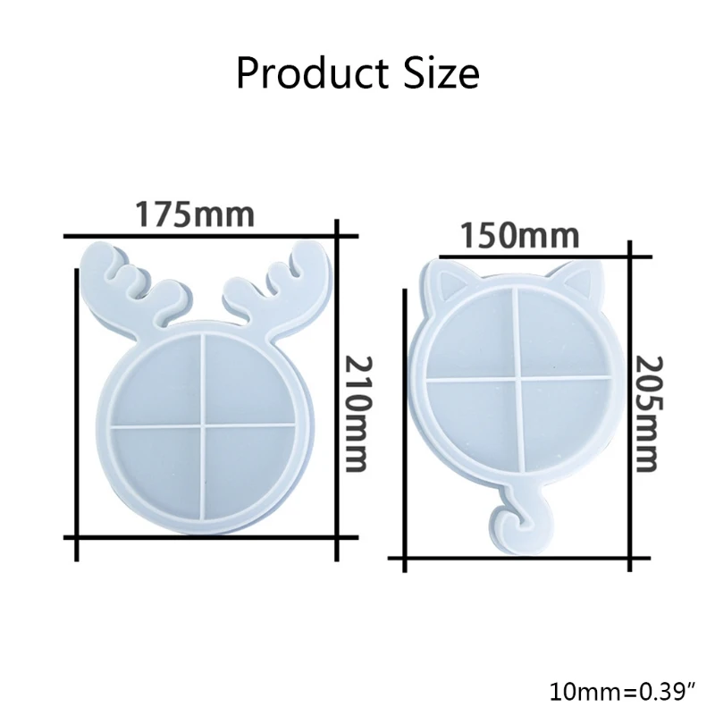 C90D Christmas Deer/Cat Tray Epoxy Resin Mold Serving Plate Silicone Mould DIY Crafts Jewelry Holder Casting Tools
C90D Christmas Deer/Cat Tray Epoxy Resin Mold Serving Plate Silicone Mould DIY Crafts Jewelry Holder Casting Tools