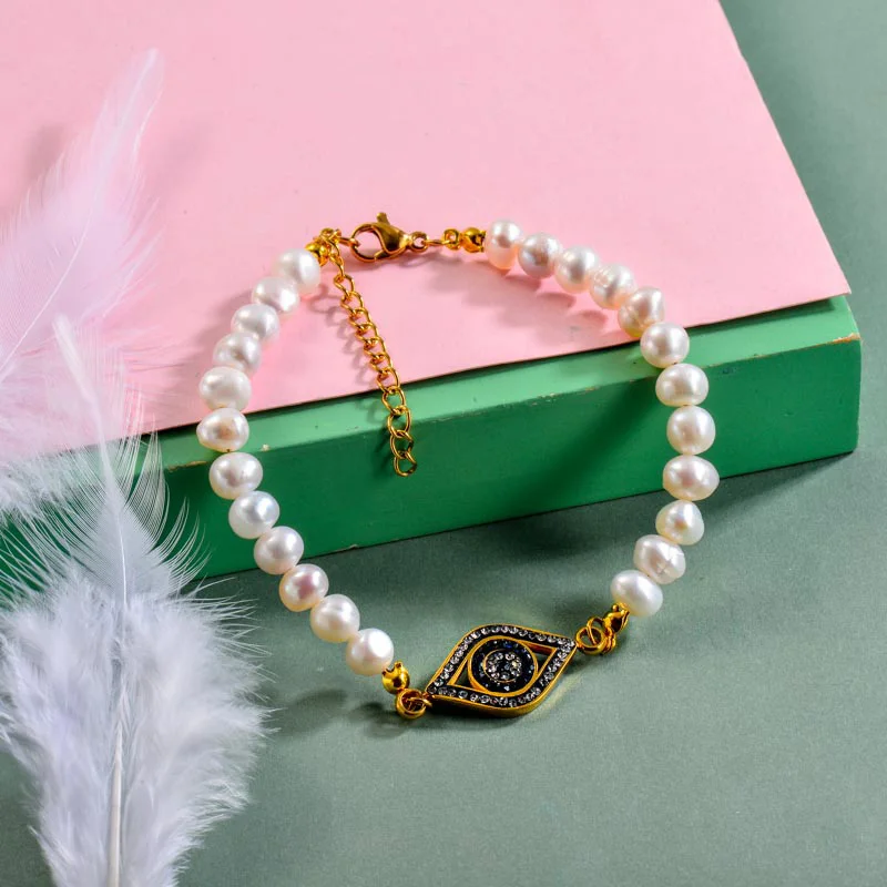 Браслет BAOYAN Evil Eye позолоченная Подвеска со стразами фианит с пресной водой жемчужный браслет ювелирные изделия из нержавеющей стали для жен...
Браслет BAOYAN Evil Eye позолоченная Подвеска со стразами фианит с пресной водой жемчужный браслет ювелирные изделия из нержавеющей стали для жен...