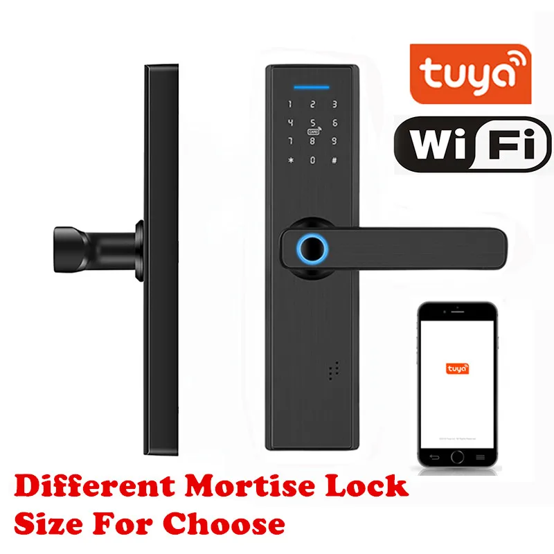 WIFI Smart Lock Electronic Door Lock With Tuya APP / Fingerprint / Smart Card / Password / Key Unlock Digital Door Lock
WIFI Smart Lock Electronic Door Lock With Tuya APP / Fingerprint / Smart Card / Password / Key Unlock Digital Door Lock