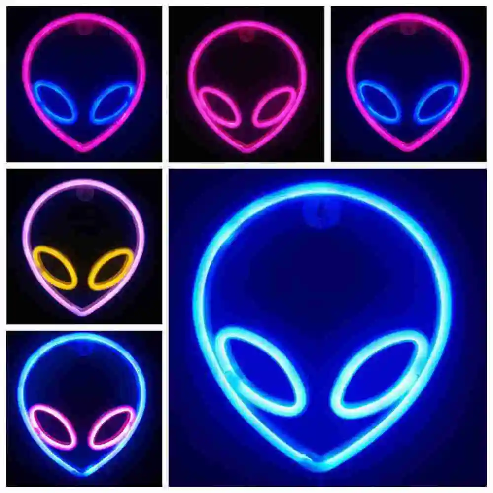 DC5V Neon Sign Alien Face LED Night Lamps Xmas Party Holiday Art Decor Shaped Wall Hanging Lights For Home
DC5V Neon Sign Alien Face LED Night Lamps Xmas Party Holiday Art Decor Shaped Wall Hanging Lights For Home
