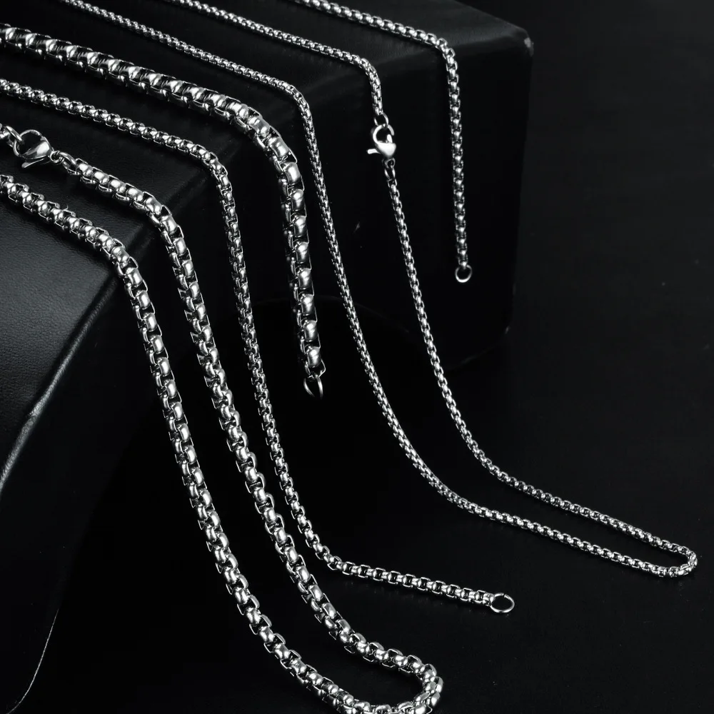 5pcs/10pcs/20pcs Wholesale Price 2/3/4/5mm 316L Stainless Steel Silver Color Unisex Rolo Box Chain Necklace DIY Jewelry 16"-40"
5pcs/10pcs/20pcs Wholesale Price 2/3/4/5mm 316L Stainless Steel Silver Color Unisex Rolo Box Chain Necklace DIY Jewelry 16"-40"
