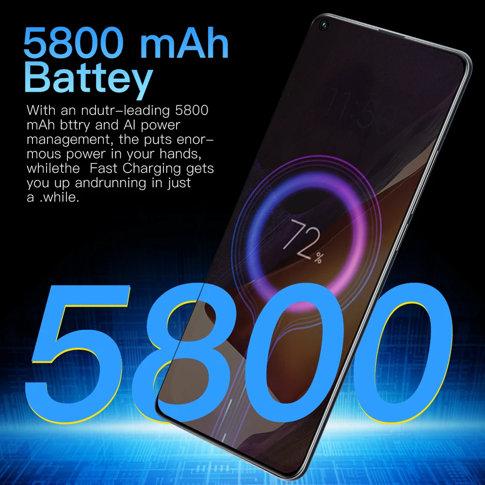 7.2 Inch 5G Network 10 Core 8+512GB 24+48MP Smartphones 2021 New Fingerrint ID Andriod Mobile Phone
7.2 Inch 5G Network 10 Core 8+512GB 24+48MP Smartphones 2021 New Fingerrint ID Andriod Mobile Phone