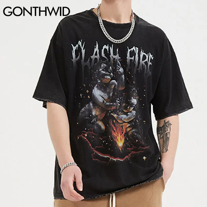 GONTHWID Tees Shirts Distressed Devil Print Tie Dye Tshirts Streetwear Hip Hop Fashion Punk Rock Gothic Casual Short Sleeve Tops
GONTHWID Tees Shirts Distressed Devil Print Tie Dye Tshirts Streetwear Hip Hop Fashion Punk Rock Gothic Casual Short Sleeve Tops