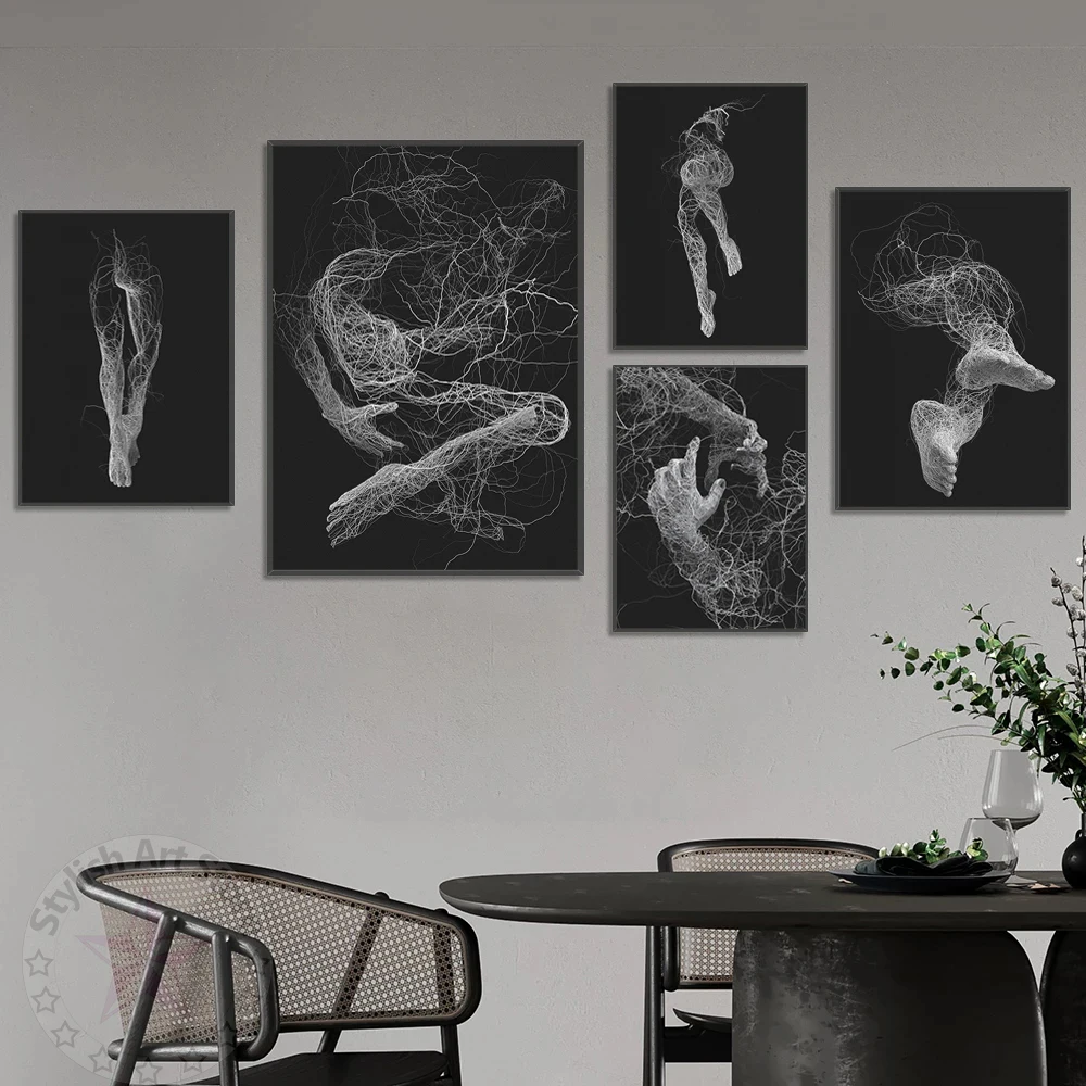 Minimalism Black White Body Lines Painting Hands and Legs Wall Art Canvas Poster Print Picture Living Room Home Decor Cuadros
Minimalism Black White Body Lines Painting Hands and Legs Wall Art Canvas Poster Print Picture Living Room Home Decor Cuadros