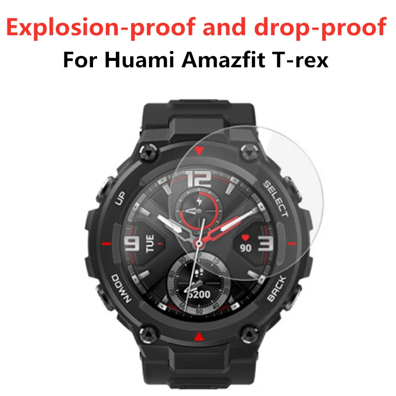 2020 Tempered Glass Watch For Huami Amazfit T-Rex Screen Protector Protection Film T rex Smart | Наручные часы