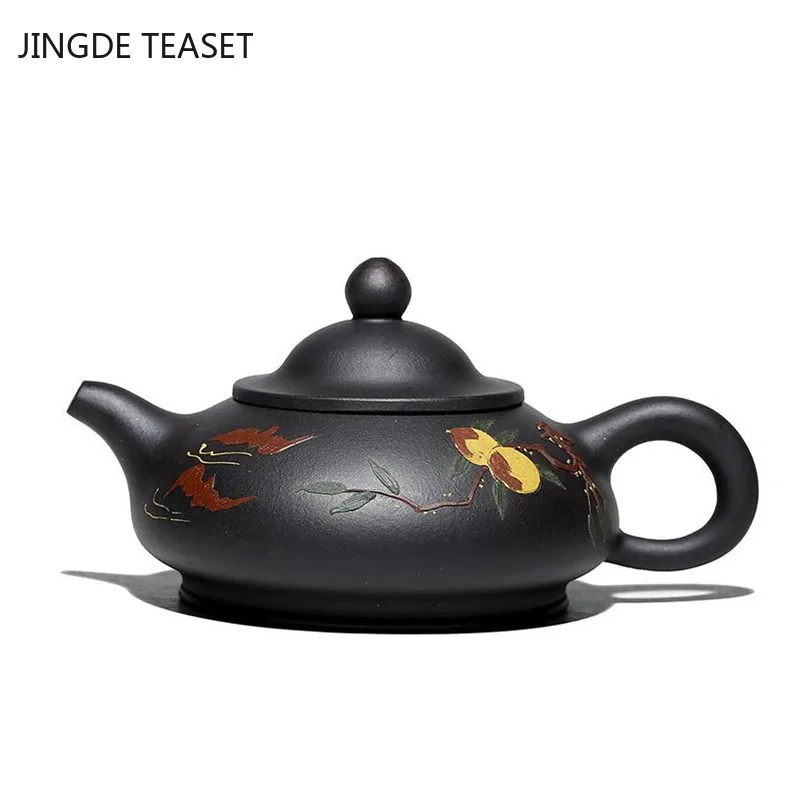 Yixing tea pot Purple Clay Teapots Handmade kettle Chinese Raw ore Black gold purple sand Tea set Customized Authentic 210ml
Yixing tea pot Purple Clay Teapots Handmade kettle Chinese Raw ore Black gold purple sand Tea set Customized Authentic 210ml
