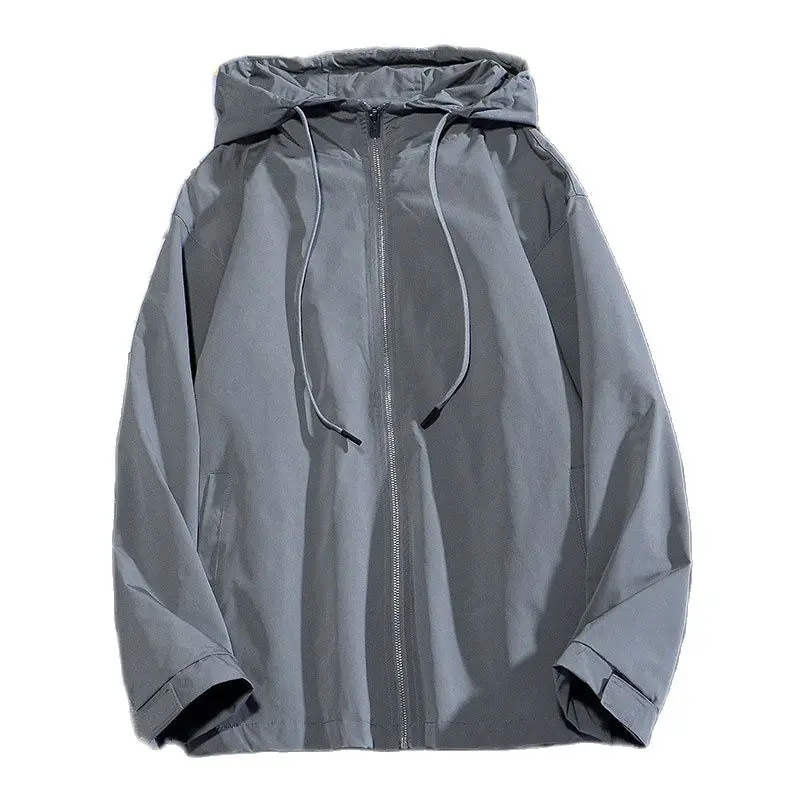 2022 Fashion Men Thin Style Stand-up Collar Hooded Windbreaker Solid Color Versatile Casual Men's Fit Loose Zipper Hooded Jacket
2022 Fashion Men Thin Style Stand-up Collar Hooded Windbreaker Solid Color Versatile Casual Men's Fit Loose Zipper Hooded Jacket