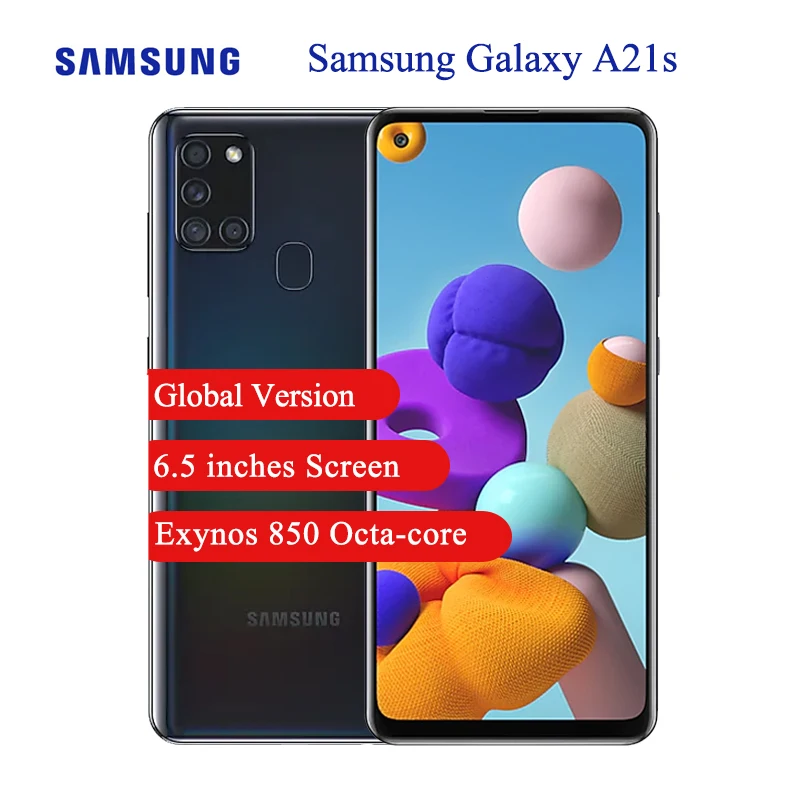 Глобальная версия Samsung Galaxy A21s мобильный телефон 6 5 "Exynos 850 Восьмиядерный 48 МП