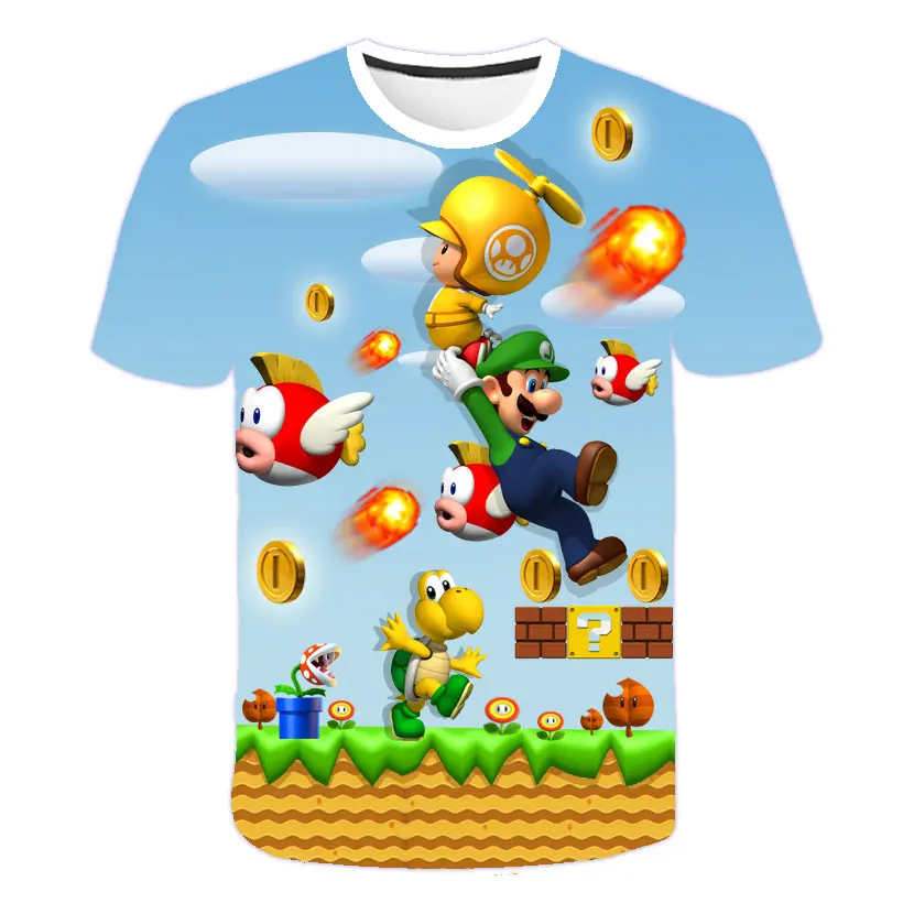 Harajuku Style T Shirt Men Women 3D Print Short Sleeve Loose Casual T-shirt Custom Super Mario T-shirt 3-14T 2021 New
Harajuku Style T Shirt Men Women 3D Print Short Sleeve Loose Casual T-shirt Custom Super Mario T-shirt 3-14T 2021 New