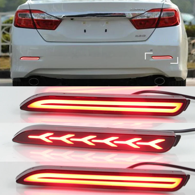 

Пара светодиодный заднего бампера отражатель задний стоп-сигнал светильник течет светильник сигнала поворота Предупреждение для Toyota RAV4 Camry 06 ~ 14 09 ~ 11