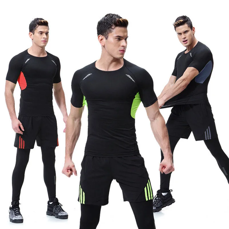 New Men's Running Sport Tights Pants Sportswear Suit Quick-drying Tight T-shirt Basketball Leggings Male Gym Fitness Clothes
New Men's Running Sport Tights Pants Sportswear Suit Quick-drying Tight T-shirt Basketball Leggings Male Gym Fitness Clothes