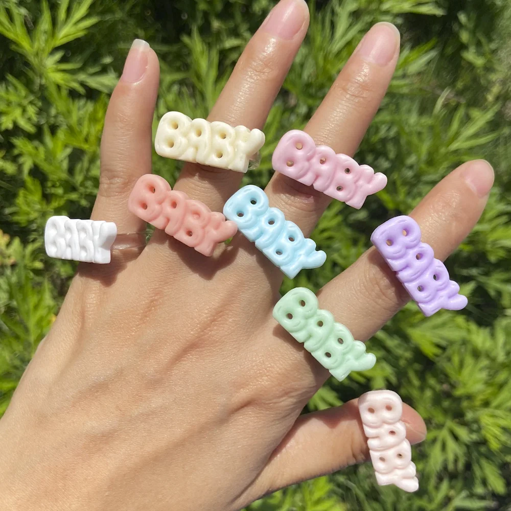 New Ladies Fashion Ring Aesthetic Charm Ring Acrylic Resin Girl Cute Ring Gift Best Wholesale
New Ladies Fashion Ring Aesthetic Charm Ring Acrylic Resin Girl Cute Ring Gift Best Wholesale