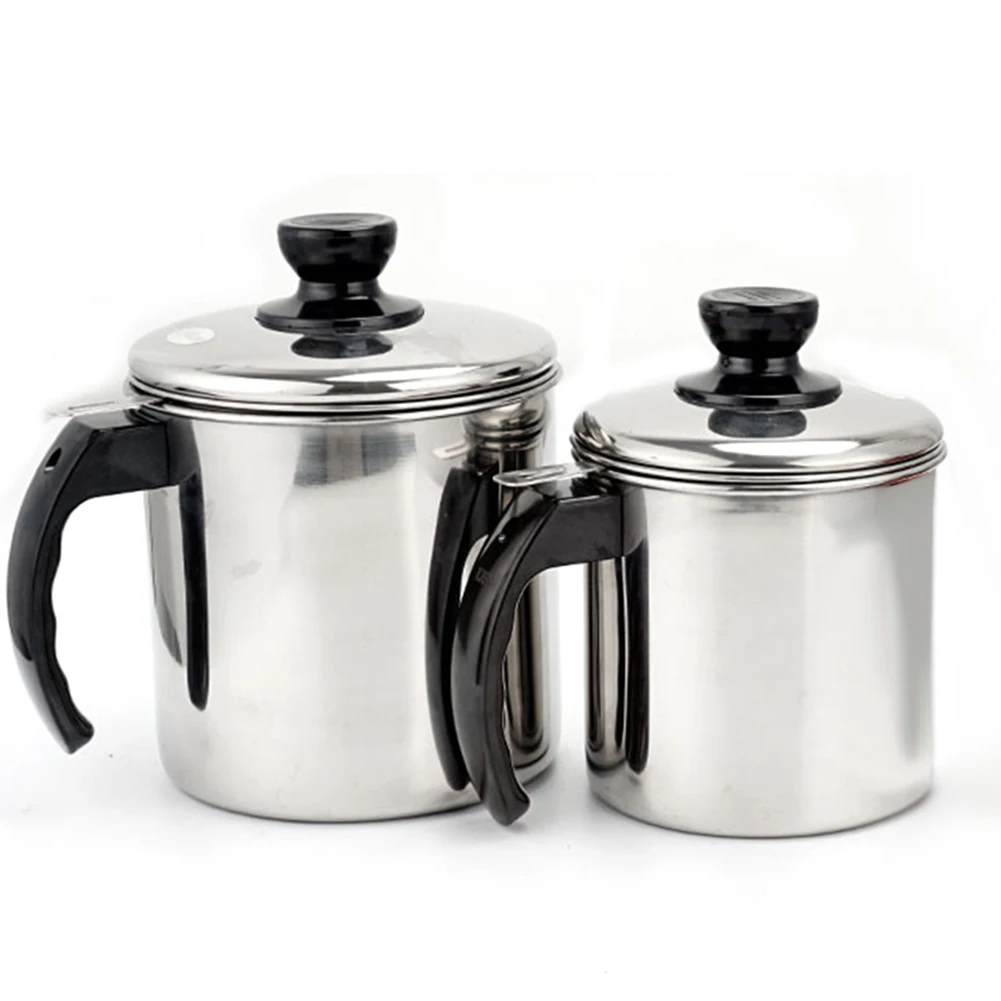 Oil Grease Storage Can Stainless Steel Grease Strainer Pot Container With Filtering Net For Kitchen Accessories Supplies
Oil Grease Storage Can Stainless Steel Grease Strainer Pot Container With Filtering Net For Kitchen Accessories Supplies
