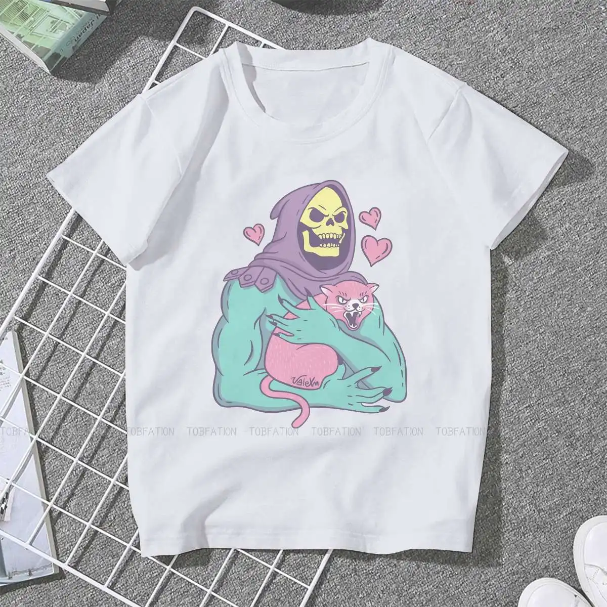 Женская одежда с изображением кошки скелета, женские футболки He-Man и the Masters of the Universe, винтажные свободные топы, уличная одежда для кавайных д...
Женская одежда с изображением кошки скелета, женские футболки He-Man и the Masters of the Universe, винтажные свободные топы, уличная одежда для кавайных д...