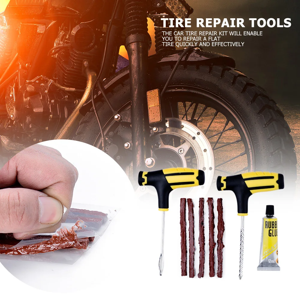 Tire Puncture Plug Garage Auto Parts Car Tire Repair Accessory Durable File Needle Tubeless Tyres Studding Tool Sets
Tire Puncture Plug Garage Auto Parts Car Tire Repair Accessory Durable File Needle Tubeless Tyres Studding Tool Sets