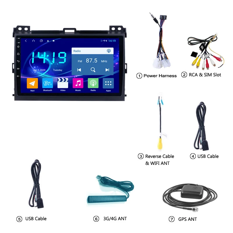 4G+64G DSP CARPLAY Android 10 For Toyota Prado 2004-2009 IPS 2.5D Screen Car DVD Player GPS Navigation Radio
4G+64G DSP CARPLAY Android 10 For Toyota Prado 2004-2009 IPS 2.5D Screen Car DVD Player GPS Navigation Radio