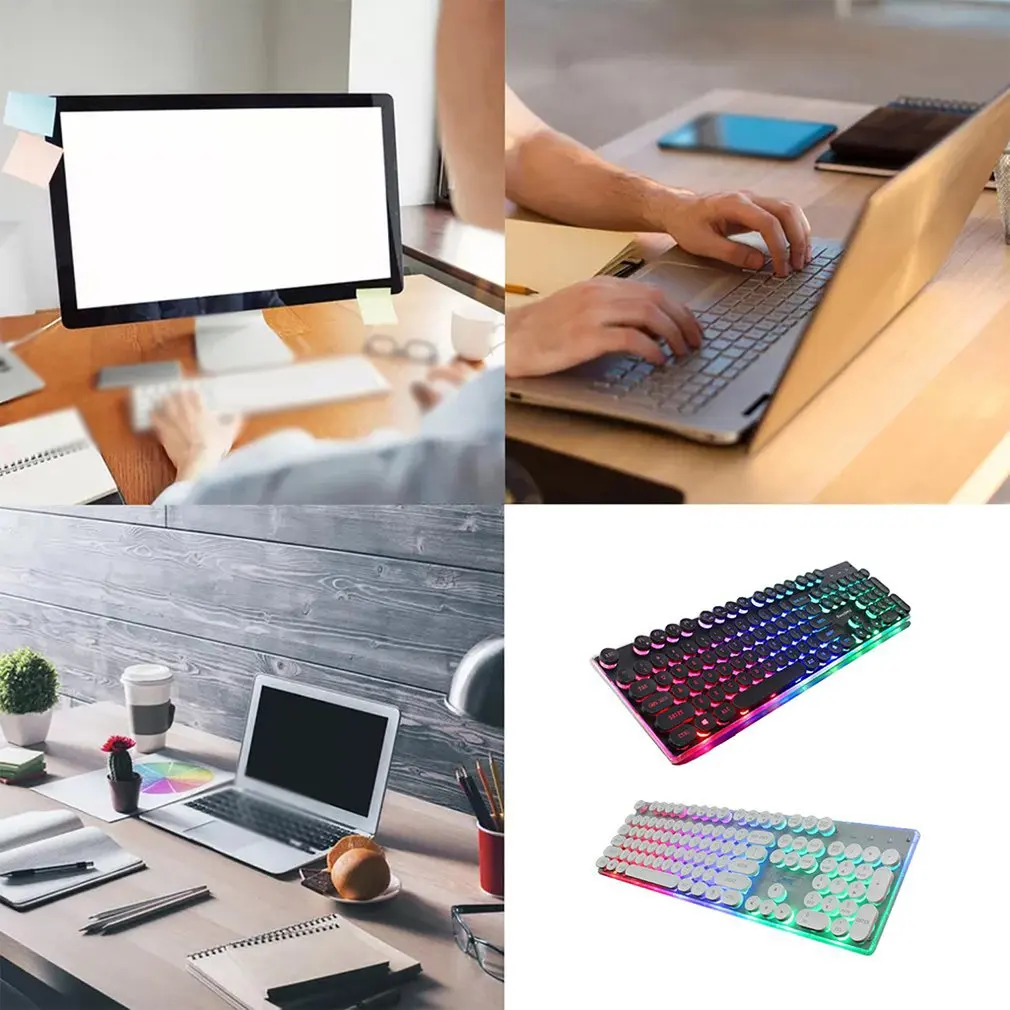 Pc Notebook Retro Mechanical Keyboards Computer Professional Esports Game Player Backlight Keyboard
Pc Notebook Retro Mechanical Keyboards Computer Professional Esports Game Player Backlight Keyboard