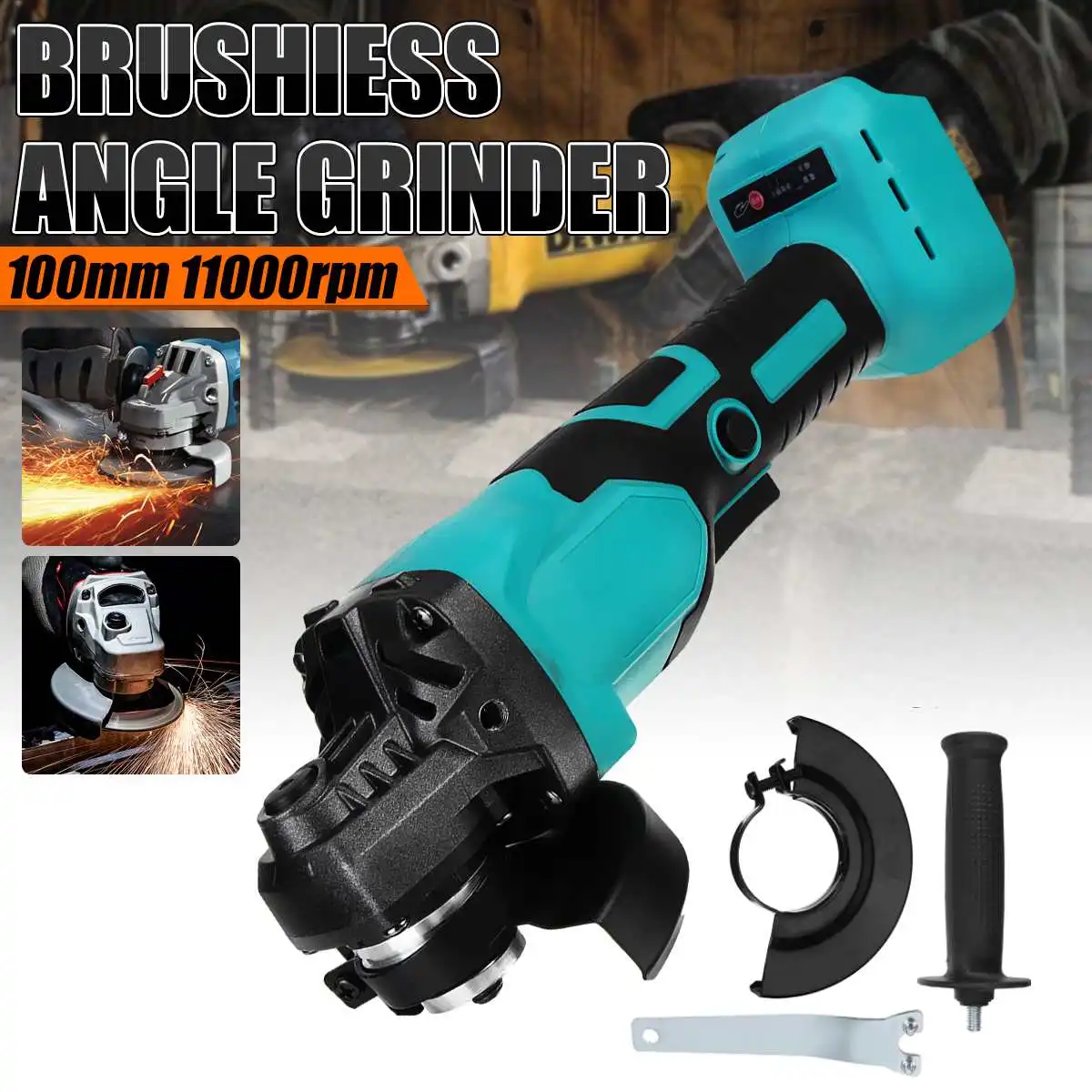 BLMIATKO 800W 100mm Brushless Cordless Angle Grinder Variable Speed Power Tool Grinding Machine Polisher For Makita 18V Battery
BLMIATKO 800W 100mm Brushless Cordless Angle Grinder Variable Speed Power Tool Grinding Machine Polisher For Makita 18V Battery