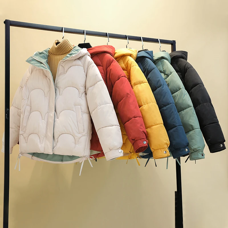 Short Hooded Parka Thick Warm Winter Jacket Women Casual Solid Color Autumn Chic Parka Coat Female Outerwear 2021 New
Short Hooded Parka Thick Warm Winter Jacket Women Casual Solid Color Autumn Chic Parka Coat Female Outerwear 2021 New