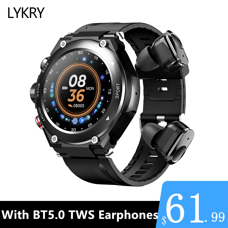 LYKRY T92 Smartwatch 1.28 inch TWS Earphones Bluetooth-compatible Call 380mAh Watches Body Temperature Men Watch For Android ios
LYKRY T92 Smartwatch 1.28 inch TWS Earphones Bluetooth-compatible Call 380mAh Watches Body Temperature Men Watch For Android ios