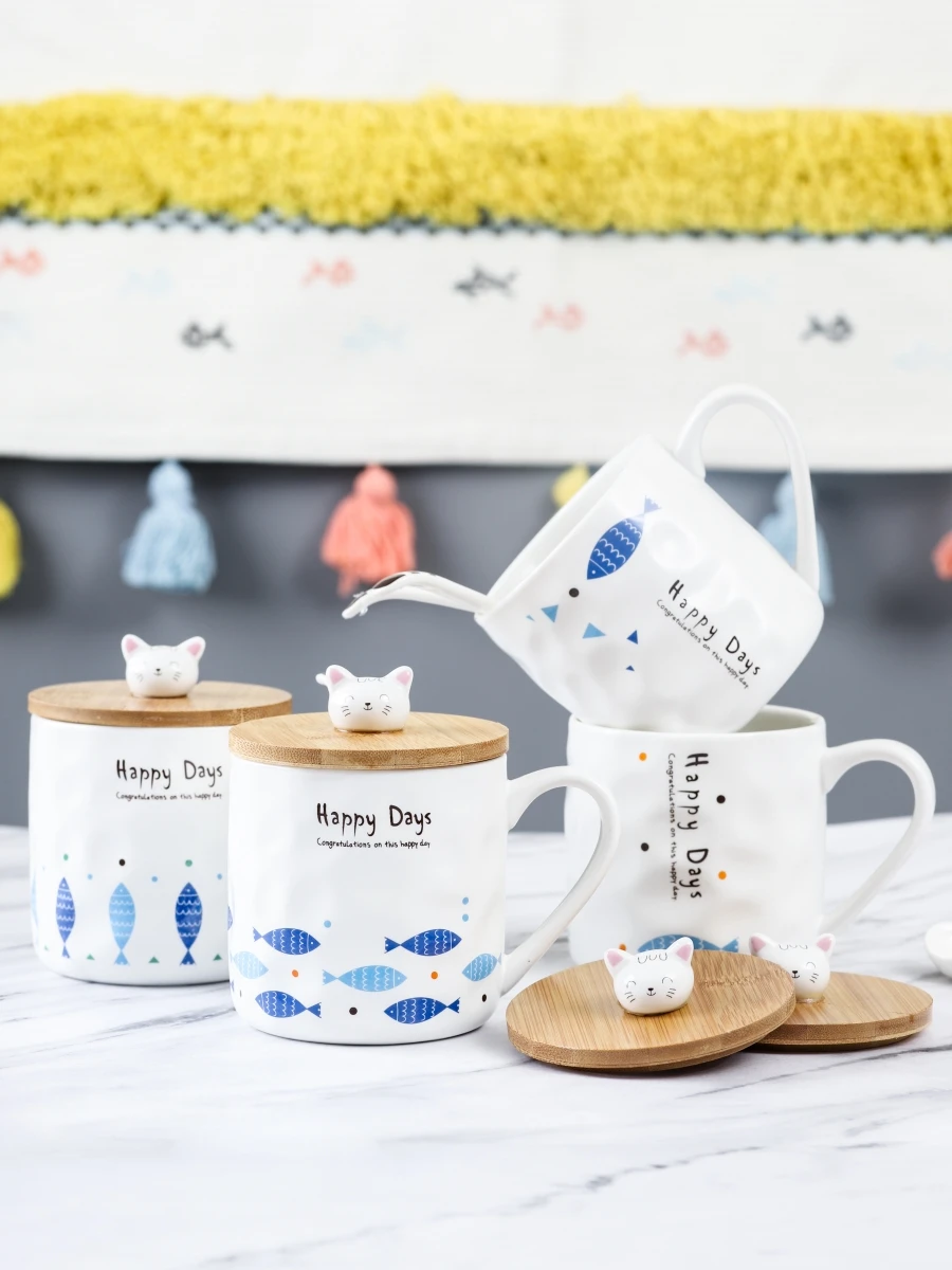 Creative Personality Trend Ceramic Mugs With Lid Spoon Fish Milk Coffee Ceramic Mug Heat-resistant Cup Office Gifts
Creative Personality Trend Ceramic Mugs With Lid Spoon Fish Milk Coffee Ceramic Mug Heat-resistant Cup Office Gifts
