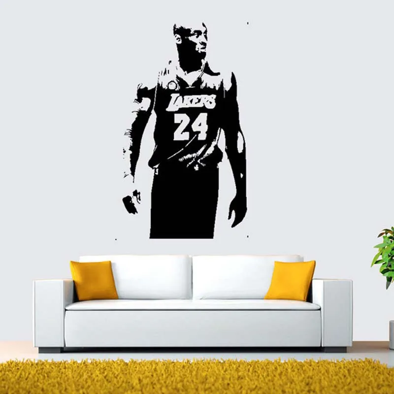 Наклейки на стену Kobe Bryant украшение для дома аксессуары декор комнаты Pegatinas Paredes