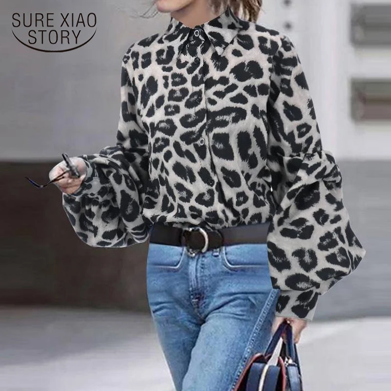 New Plus Size 5XL Button Up Shirt Loose Thin Leopard Print Long-sleeve Blouse Women Fashion Brown Stitch Clothing Blusas 17166 
New Plus Size 5XL Button Up Shirt Loose Thin Leopard Print Long-sleeve Blouse Women Fashion Brown Stitch Clothing Blusas 17166