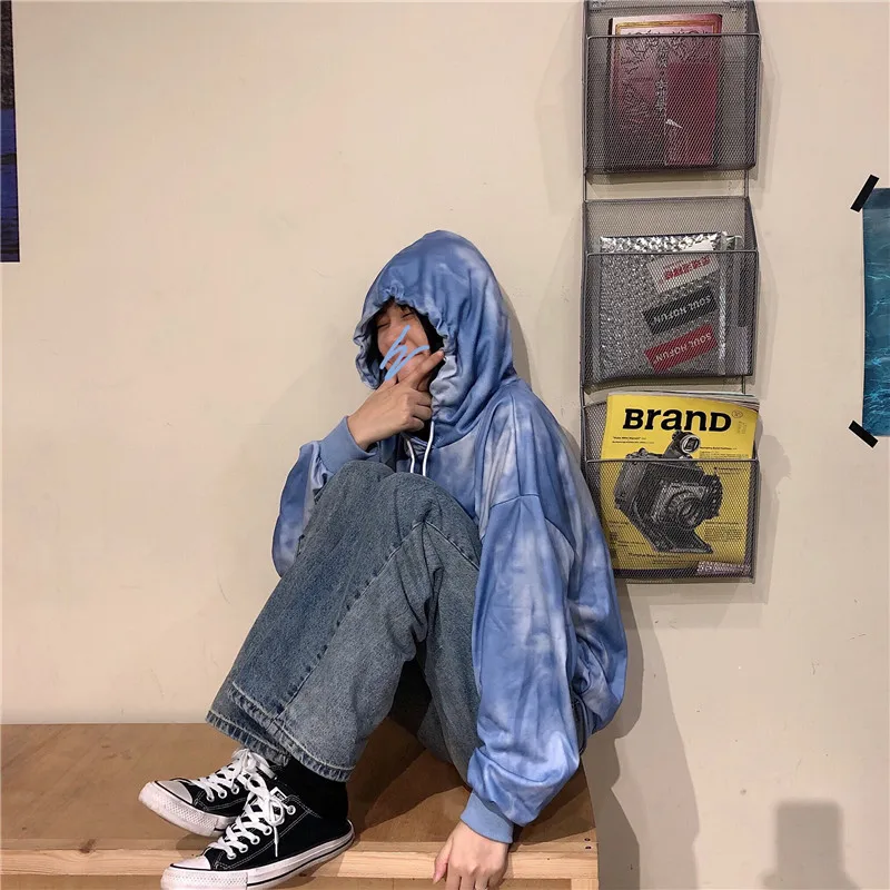Korean Winter New Oversize Fashion Pullovers Sweatshirts Harajuku Vintage Tie Dye Loose Full Sleeve Lazy Hooded Basis Sweatshirt 
Korean Winter New Oversize Fashion Pullovers Sweatshirts Harajuku Vintage Tie Dye Loose Full Sleeve Lazy Hooded Basis Sweatshirt