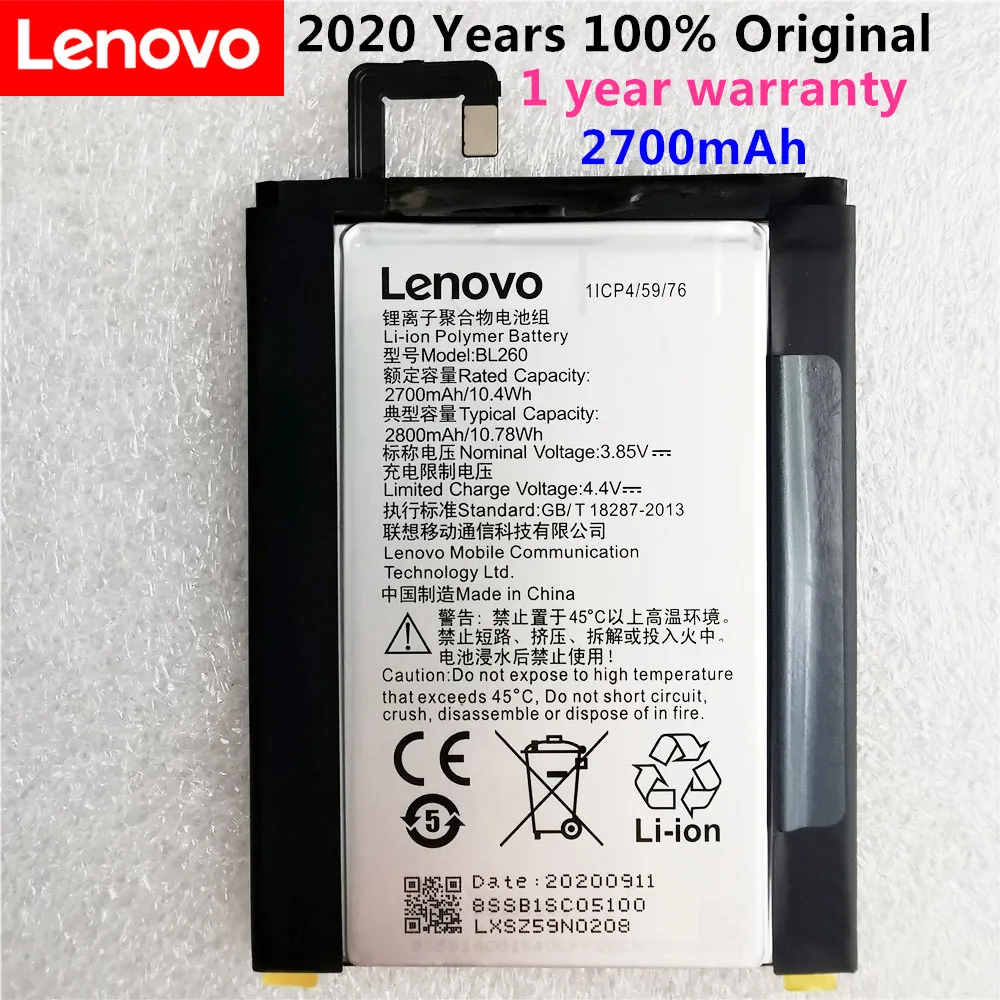 2020 год, 100% оригинальный новый аккумулятор 3,85 В 2700 мАч BL250/BL260 для Lenovo VIBE S1 S1c50 S1a40
2020 год, 100% оригинальный новый аккумулятор 3,85 В 2700 мАч BL250/BL260 для Lenovo VIBE S1 S1c50 S1a40