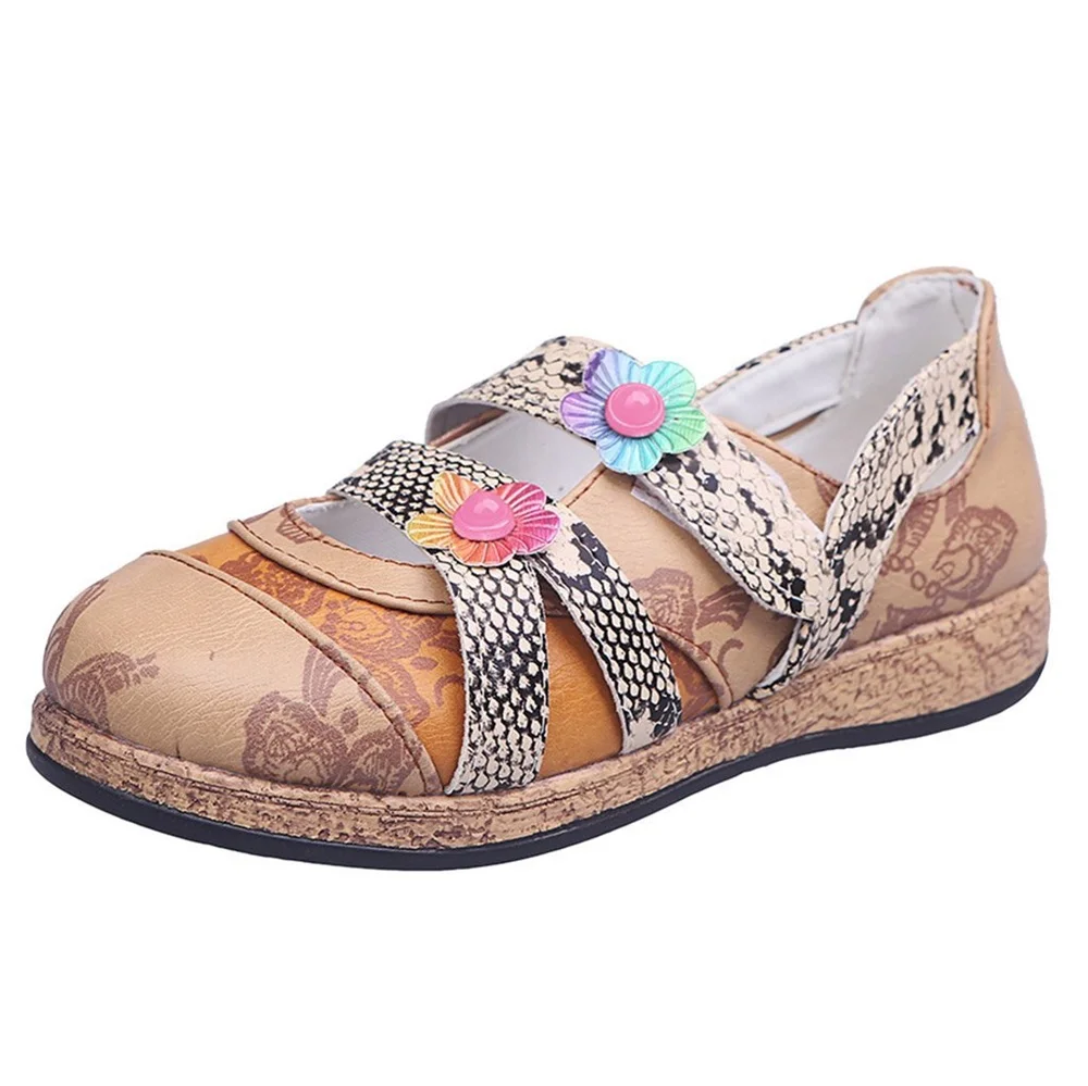 Women Retro Shoes Spring New Mix Color Floral Print Ladies Flat Comfy Sandals 35-43 Big Size Dress Female Single Casual Loafers
Women Retro Shoes Spring New Mix Color Floral Print Ladies Flat Comfy Sandals 35-43 Big Size Dress Female Single Casual Loafers