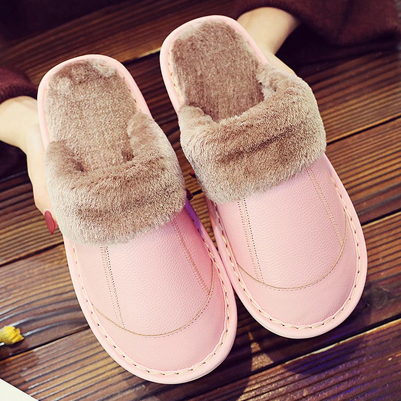 Winter Slippers Men Genuine Leather Slippers Home Waterproof Velvet Plush Slippers for Men Soft Comfy Indoor Shoes
Winter Slippers Men Genuine Leather Slippers Home Waterproof Velvet Plush Slippers for Men Soft Comfy Indoor Shoes