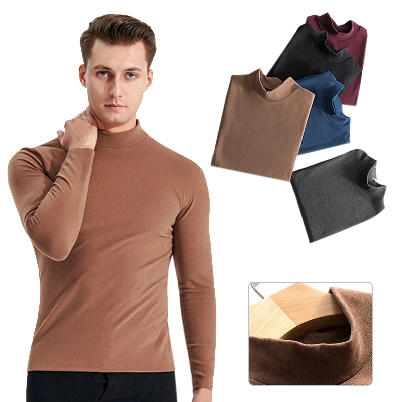 Autumn Men Warm T-Shirt Half High Collar Fitness Shirt Male Warm Tops Long Sleeve Men's Casual T Shirts Pure Color Men Clothes
Autumn Men Warm T-Shirt Half High Collar Fitness Shirt Male Warm Tops Long Sleeve Men's Casual T Shirts Pure Color Men Clothes
