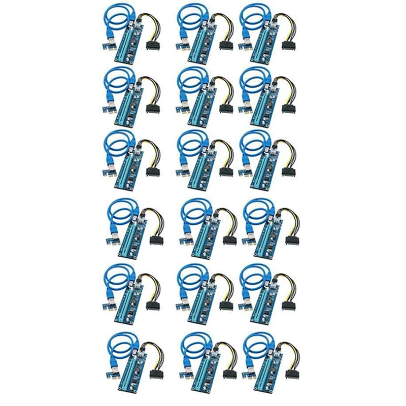 18Pcs 60cm PCI-E Express 1X to 16X Extender Riser Card with SATA Power USB Cable for Graphics for Bitcoin Mining
18Pcs 60cm PCI-E Express 1X to 16X Extender Riser Card with SATA Power USB Cable for Graphics for Bitcoin Mining
