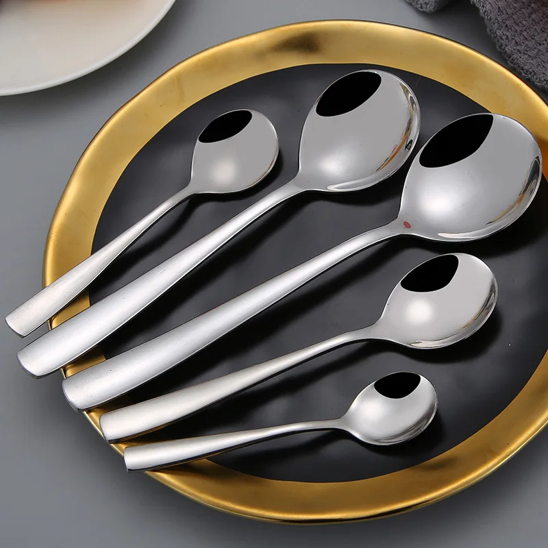 304 Stainless Steel Spoon High-grade thickening Coffee Spoon Tea Round spoon Dinner spoon Stirring spoon Ice scoop
304 Stainless Steel Spoon High-grade thickening Coffee Spoon Tea Round spoon Dinner spoon Stirring spoon Ice scoop