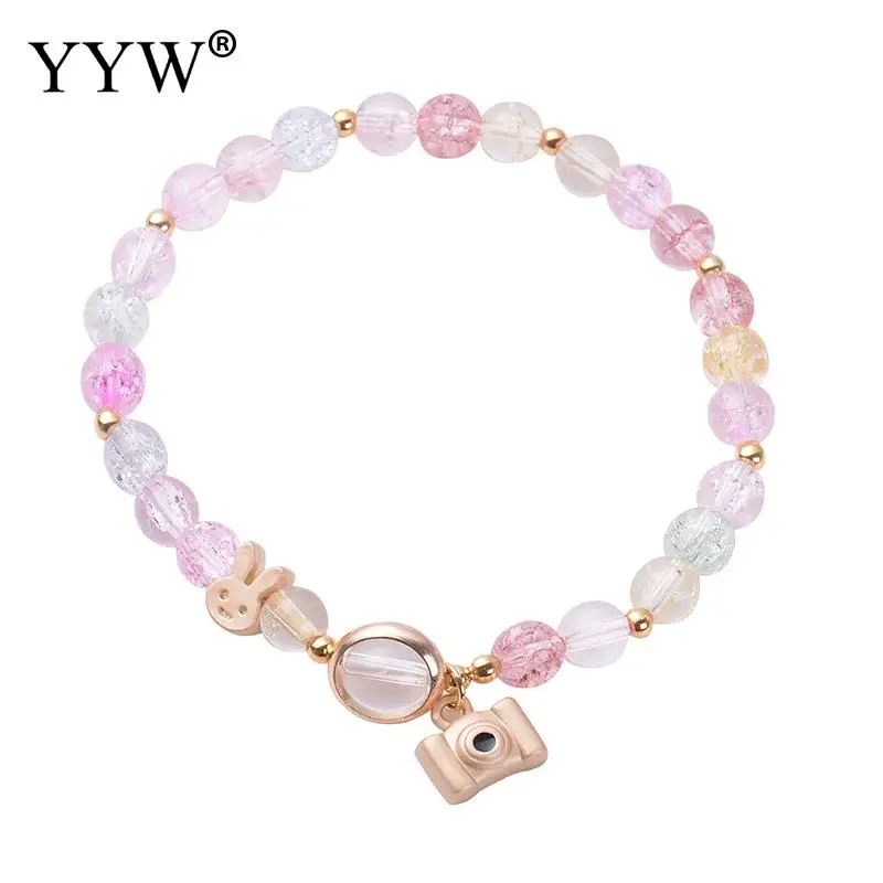 Crystal Beaded Bracelet Rabbit Camera Pendant Candy Color Fashion Personality Forest Bracelet For Female Length 200mm
Crystal Beaded Bracelet Rabbit Camera Pendant Candy Color Fashion Personality Forest Bracelet For Female Length 200mm