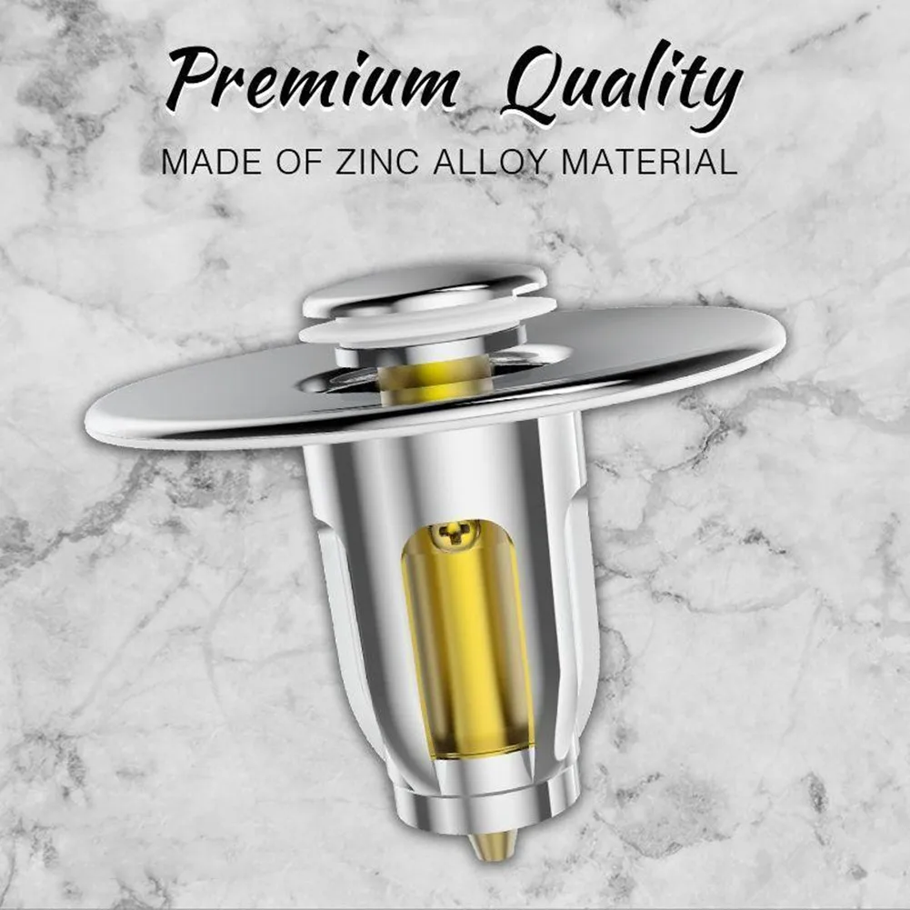 1PC Zinc Alloy 33.5mm Bounce Basin Drain Filter Universal Sealed Pop-up Drain Filter Bathroom Sink Stopper Kitchen Tools
1PC Zinc Alloy 33.5mm Bounce Basin Drain Filter Universal Sealed Pop-up Drain Filter Bathroom Sink Stopper Kitchen Tools