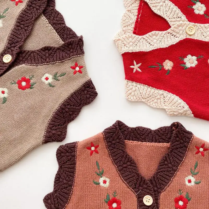 2022 Winter Autumn Baby Girls Fashion Floral Print Knit Vest Children's Embroidery Warm Clothes Baby Kids Cotton Cute Outfits
2022 Winter Autumn Baby Girls Fashion Floral Print Knit Vest Children's Embroidery Warm Clothes Baby Kids Cotton Cute Outfits