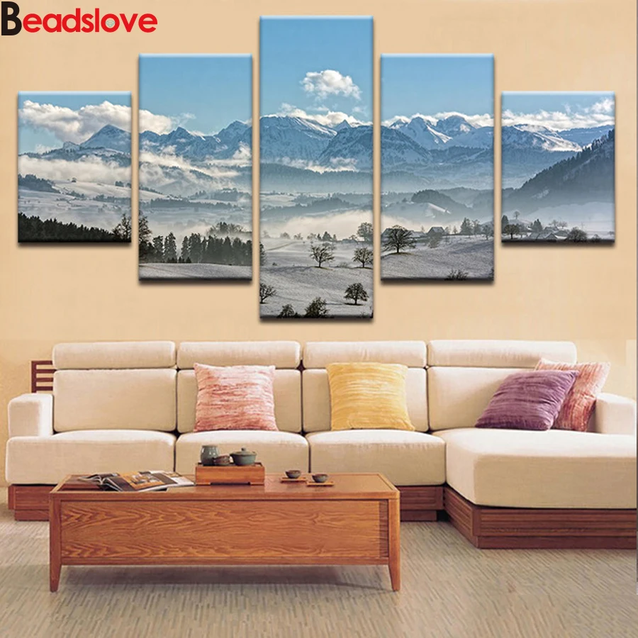 5 PCS 5D DIY Diamond Painting Cross Stitch kit Snow Mountain landscape Diamond Embroidery mosaic Children'S Room Decoration
5 PCS 5D DIY Diamond Painting Cross Stitch kit Snow Mountain landscape Diamond Embroidery mosaic Children'S Room Decoration