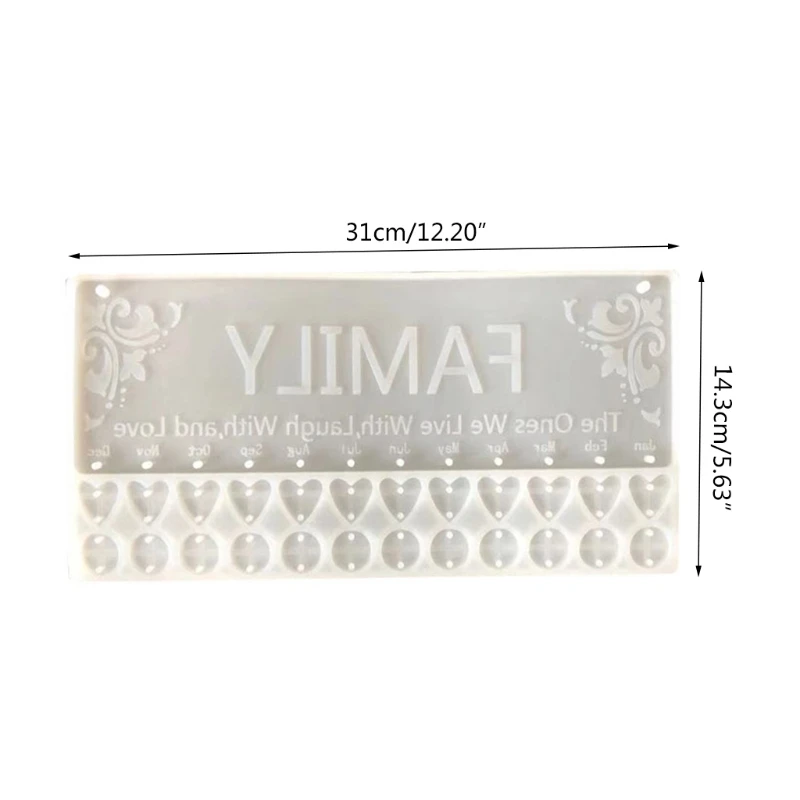 Crystal Epoxy Resin Mold Love Heart Pendant Wall Calendar Listed Silicone Mould DIY Crafts Decorations Ornaments Tool
Crystal Epoxy Resin Mold Love Heart Pendant Wall Calendar Listed Silicone Mould DIY Crafts Decorations Ornaments Tool