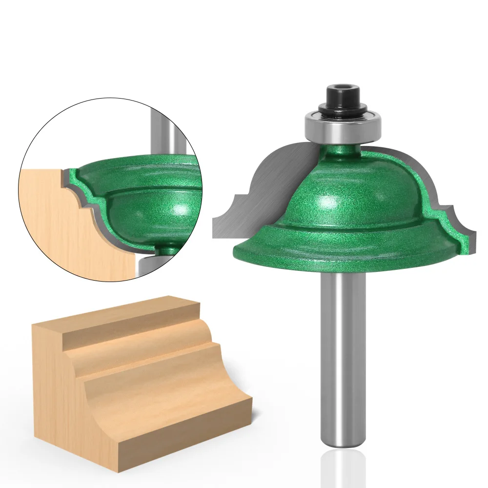 8 мм хвостовик Quadra-Cut Roman Ogee фрезы с верхним подшипником Diameter-40mm или 46 мм деревянная декоративная окантовка отделка фрезы
8 мм хвостовик Quadra-Cut Roman Ogee фрезы с верхним подшипником Diameter-40mm или 46 мм деревянная декоративная окантовка отделка фрезы